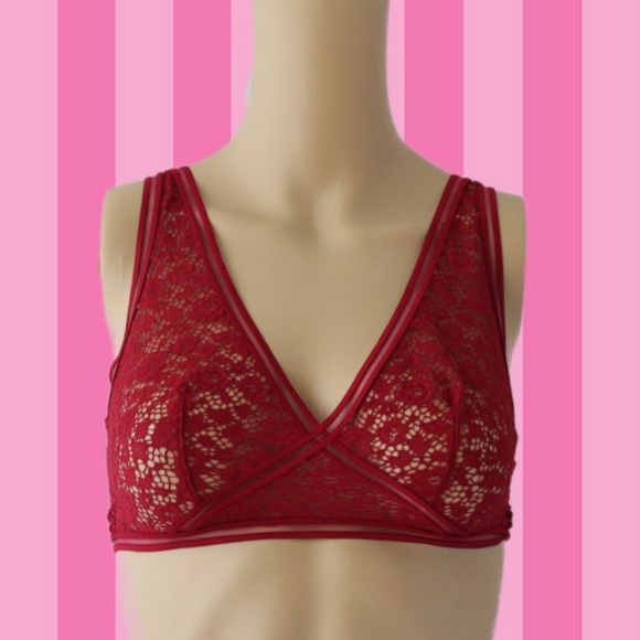 NWT- VS VERY SEXY LACE BURGUNDY BRALETTE - Picture 2 of 3